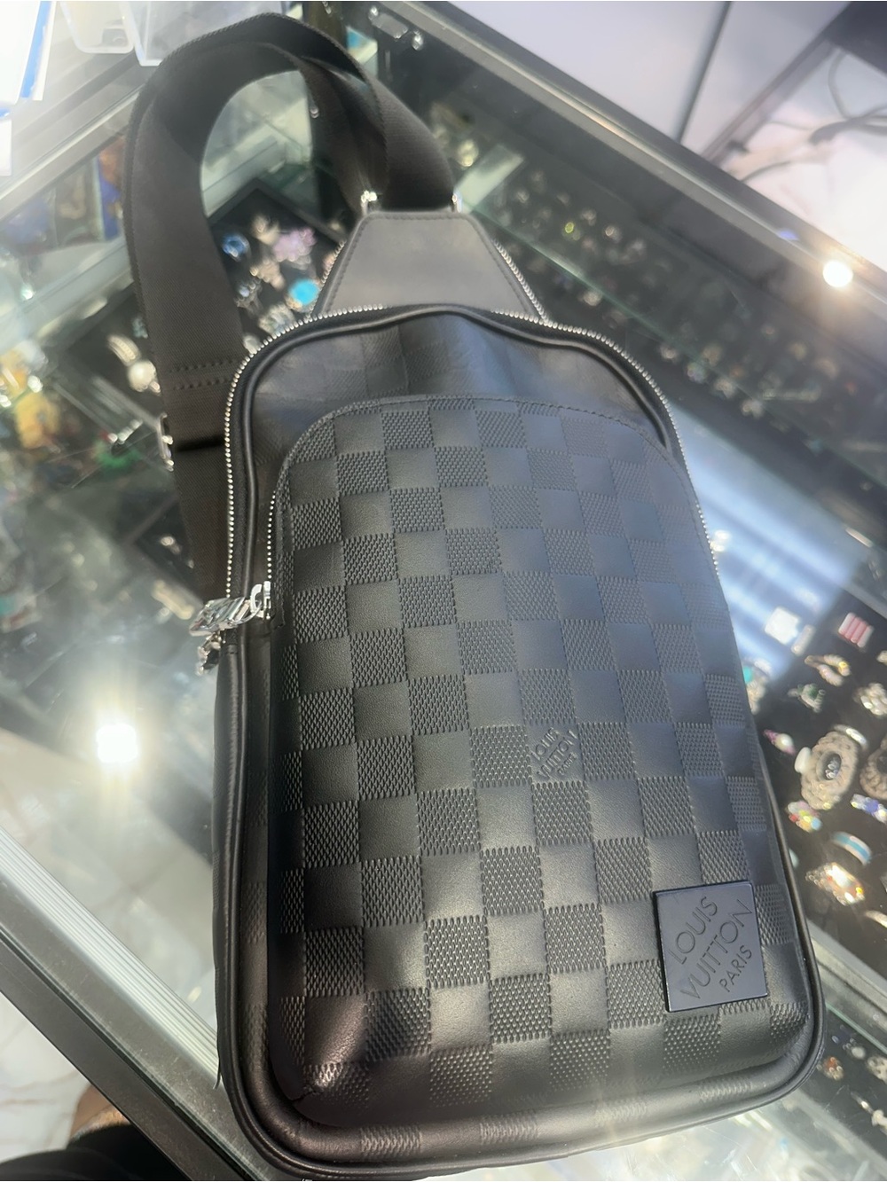 Louis Vuitton Black Damier Graphite Sling Crossbody Bag
